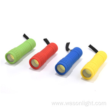 Mini Promotion Cheap Cob Abs Plastic Colorful Led Portable Small Sun Light Bright Flashlight Torch